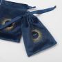 Custom Logo Navy Drawstring Necklace Jewellery Pouch Jewelry Watch Packaging Drawstring Velvet Bag