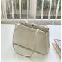 New large capacity PU leather shoulder bag simple white collar female handbag fashion handbag