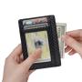OEM171 New Fashion Men Wallet Slim Credit Card Case Genuine Leather Front Pocket Wallet RFID Blocking Purses Money Clip