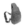 Sling Backpack Canvas Crossbody Hiking Bag With PU And Large Capacity Lightweight For Outdoor Activities