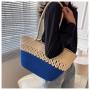 ZR797 Women Beach Bag Handbag Fashion Handmade Woven Straw Summer Messenger Crossbody Bag Girls Lady Straw Tote Bag Shopping