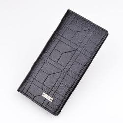2021 high quality wholesale fashion black color leather man wallet