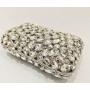 Handmade Crystal hollowed-out chain shoulder diamond evening bag clutch small square glass dress women's bag