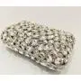 Handmade Crystal hollowed-out chain shoulder diamond evening bag clutch small square glass dress women's bag