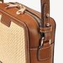 Fashion Mini Ladies Hand Bag Small PU Leather And Straw Handbags Shoulder Crossbody Bags Square Box Shape