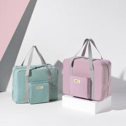 Fashion Large Capacity Women Hand Luggage Business Trip WaterProof Nylon Carry-on Portable Folding Travel Bags
