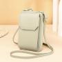 XL118 Imported Long Soft Leather Mini Women's Mobile Phone Bag Korean Shoulder Bag Zip Money Clip Crossbody Bag