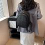 HR638 Women's Backpack New Fashion PU Solid Color Lightweight Sewing Thread Design Bag Women's Daily Fresh and Portable Bag