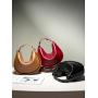 New niche design leather simple and high-end single shoulder crossbody versatile women's bag