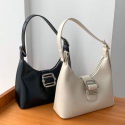 New Design Women Handbags Luxury Metal Decoration Lady Underarm Shoulder Bag Large Capacity Fashion PU Leather Hand Bags