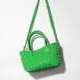 2024 Custom Weave Genuine Leather Tote Bag Handbag For Women Luxury Mini Purse