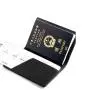 Compact durable good quality wholesale saffiano leather travel passport wallet passport cover