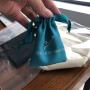 Custom Silver Hot Stamping Logo Suede Drawstring Pouch Suede Packaging bag For Jewelry