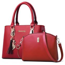 2024 Bags for Women Two pieces set Fashion Ladies Handbag Portable Simple Shoulder Tote with Single Chain Strap Foreign Trade