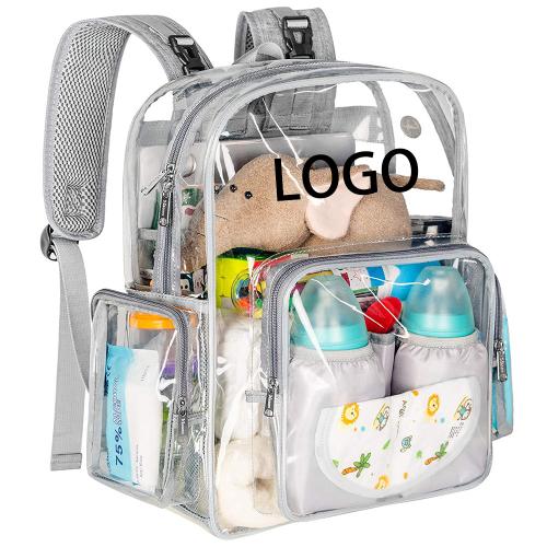 Custom Durable Clear Backpack School Work Stadium Security Travel See Through Backpacks Transparent Clear Large SchoolBag