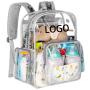Custom Durable Clear Backpack School Work Stadium Security Travel See Through Backpacks Transparent Clear Large SchoolBag