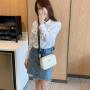 Embroidery Camera Bag 2024 Cross-border Women's Bags Wholesale Casual Small Square Shoulder Bag