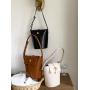 2024 New Designer High Quality Glossy PU Leather Shoulder Bag Luxury Fashion Handbags Simplicity Leather Bucket Bags for Women