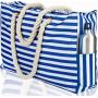 Gelory Special Big Stripe Shoulder Handbags Shopping Bag Beach Handbag New Fashion Canvas Bag Wild Rough Twine Striped Beach Bag