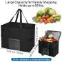 Custom Wholesale Non Woven Fabric Square Picnic Tote Grocery Thermal Shopping Bag Insulation Bag Lunch Cooler Bag With Zipper