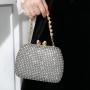 2024 New Diamond Evening Bag Fashion Luxury Banquet Handbag Handmade Rhinestone Bag Sparkling Clutch Bag