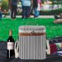 6 Bottles Wine Tote Bag | Waxed Canvas Water Resistant Padded Aluminum Foil with Adjustable Strap