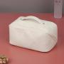Factory in stock wholesale custom Retro cavity cosmetic bag PU leather large capacity multi -function makeup bag washing bag