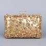 New Design Elegant Dinner Party Clutch Handbag Metal Handle Cosmetic Bag Women Wedding Bride Evening Bags