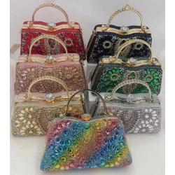 Wedding Bridal Clutch Bag Fashion Sunflower Bling Rhinestone Evening Bags Luxury Handbags For Women sac tendance 2024