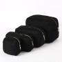 Custom Eco Friendly Lamb Velvet Cloth Cosmetic Pouch Felt Plush Teddy WomenMakeup Travel Organizer Toiletry Bag