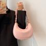 Summer New Style Fashion High Sense Single Shoulder Bag Letter Chain Pleated High Quality Armpit Bag Popular Borsa Dumplings Bag