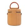 2024 Wholesale Real Genuine Leather Bucket Bag Handbag For Women With Wooden Handle