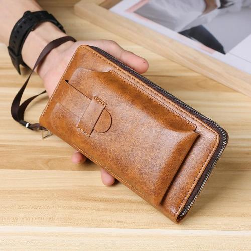 Men's Multi Card Zipper Multi functional Phone Bag Wallet