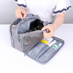 Dry And Wet Separation Net Red Cosmetic Bag Portable Wash Bag Portable Travel Storage Bag