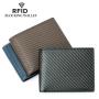 Plain Classic Leather Man Wallets Cards Holder RFID Blocking Slim Simple Wallets for Men Wholesale Money Clip