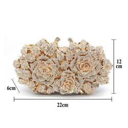 Luxury Crystal Gown Bags Evening HandBags Flower dress Clutch Purse Party Diamond Bag