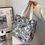 Large Capacity Bag Korean Version All-In-One Shoulder Bag Fashion Tote Bag Female Ins College Student Class Handbag