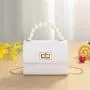 Ladies Crocodile Jelly Crossbody Bag Fashionable Portable Single Strap Handbag Zero Wallet Pearl for Children Cross-Border Style