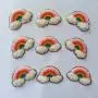 Custom Letter Pattern Patches Christmas Chenille Patches Heart Smile Flight Lightening Palm Tree Rainbow Self-adhesive Stickers