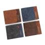 ZX003 Tri-fold Frosted Men's Wallet Leather Business Wallet Multicolor Slim Money Clip Short Multi-card Soft Coin Wallet For Men