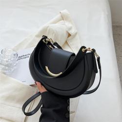 Semicircular Pure Tote Bolsos-Para-Mujeres- Underarm Bucket Bolsas Para Mujer Handbag Tote Bag Taschen