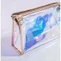 Wholesale Custom Waterproof Glitter Makeup Storage Bags Transparent Reusable Recycle Large Capacity PU Cosmetic Bag