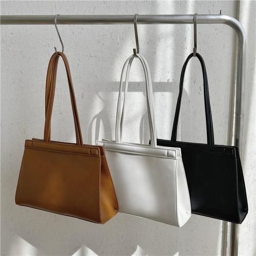 Custom Woman Elegant Temperament Underarm Shoulder Bag Solid Color Large Capacity Women Handbag PU Leather Women's Tote Hand Bag