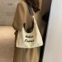 Fashion Canvas Tote Bag Plain Letter Handbag Manufacturer Customize Magnetic Button Para Mujeres Bolso Bolsas CY123