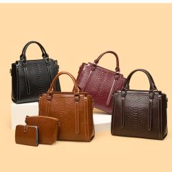 2023 New Fashion Crocodile Pattern Handbag Large Capacity Riveted One Shoulder Crossbody Bag Luxury Shoulder Bag For Ladies