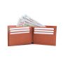 High quality leather men's wallet with flap design with rfid blocking credit card pockets