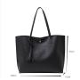 Luxury Lychee Pattern Fringe Ladies Shopping Handbag PU Leather Shoulder Strap Tote Bags For Women