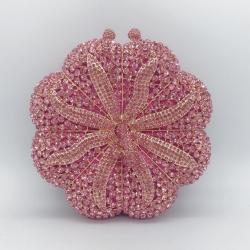 Competitive Price ChinaManufacture Luxury  Pumpkin Purse Handbag Crystal Evening Clutch Rhinestone Clutch Bag Crystal
