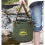SN064 Custom Logo Travel Folding Bucket Portable Camping Picnic Fishing Bucket Lifestyle Camping Firewood Tool Tote Bag Party