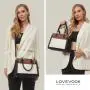 LOVEVOOK New Design PU Leather Top Handle Tote Shoulder Bag Satchel for ladies Fashion Luxury Purses and Handbags for Women 2024